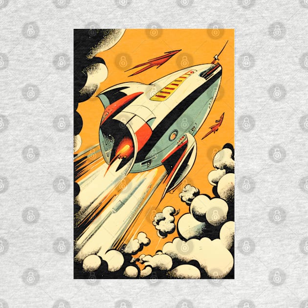 Retro Sci-Fi Rocket! by GaudaPrime31